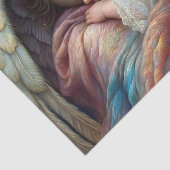 Papier Mousseline Bébé dormant Ange ailes Découpage (Détail)