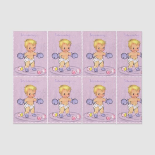 Papier Mousseline Bébé doux garçon (Recto)