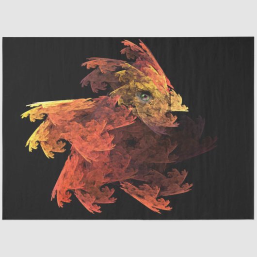 Papier Mousseline Bébé Dragon Fractal Art Decoupage (Recto)