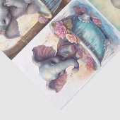 Papier Mousseline Bébé Eléphant's Bath Time (Détail)