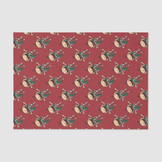 Papier Mousseline Bébé enveloppé dans les arcs pour Noël (Recto)