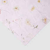 Papier Mousseline Bébé Floral Fleur sauvage rose pâle en fleur (Détail)