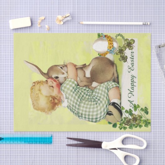 PAPIER MOUSSELINE BÉBÉ HUGING EASTER BUNNY (Artisanat)