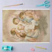 Papier Mousseline Bébé Jésus et enfants mignons le soir de Noël (Artisanat)
