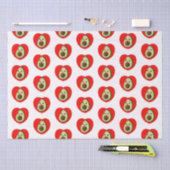 Papier Mousseline Bébé mignon Dessin Avocado Dans Le Coeur Rouge (Artisanat)