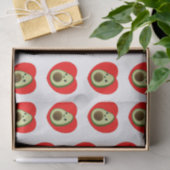 Papier Mousseline Bébé mignon Dessin Avocado Dans Le Coeur Rouge (Cadeau)