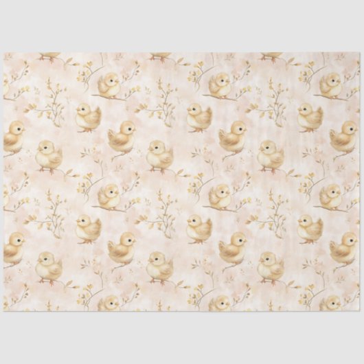 Papier Mousseline Bébé mignon Motif d'aquarelle rose (Recto)