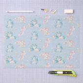 Papier Mousseline Bébé mignon Unicorn rose bleu pastel Nursery Child (Artisanat)