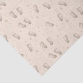 Papier Mousseline Bébé pieds Découpage Douche Beige (Détail)