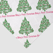 Papier Mousseline Bébés Premier Noël (Détail)