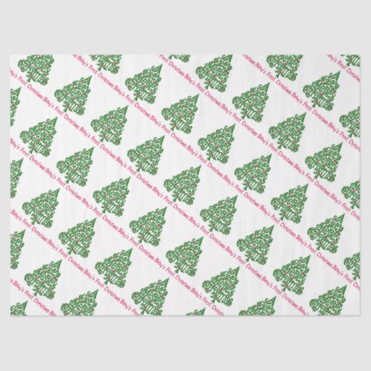 Papier Mousseline Bébés Premier Noël (Recto)