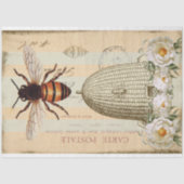 Papier Mousseline Bec d'Abeille Bee Skep Antique Carte Post Découpag (Recto)