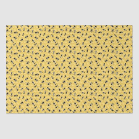 Papier Mousseline Bee Colony et Beehive Cadeau papier (Recto)