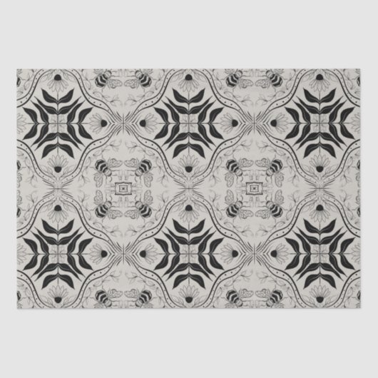 Papier Mousseline Bee Garden (Recto)