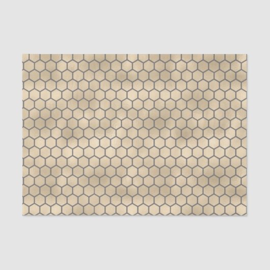 Papier Mousseline Beekeeper Iridescend Golden Honeycomb Motif (Recto)
