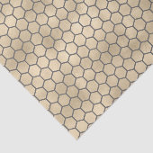 Papier Mousseline Beekeeper Iridescend Golden Honeycomb Motif (Détail)