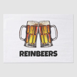 Papier Mousseline Beer Christmas Reinbeers