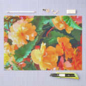 PAPIER MOUSSELINE BEGONIAS (Artisanat)