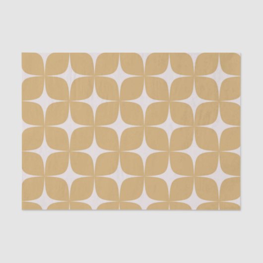 Papier Mousseline Beige Mid Century Moderne Elégant Boho Géométrique (Recto)