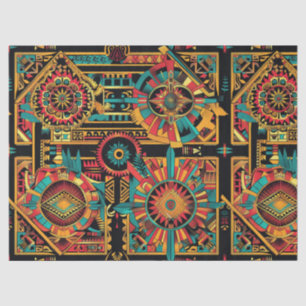 Papier Mousseline Beige traditionnel "Aztec Dream" Spécialité Tissu