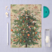 Papier Mousseline Bel arbre de Noël victorien décoré (Artisanat)