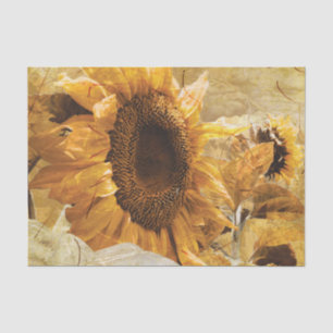 Papier Mousseline Bel art jaune de photo de tournesol géant de