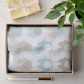 Papier Mousseline Bel éléphant de bleus layette (Cadeau)