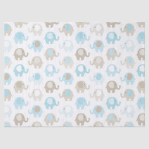 Papier Mousseline Bel éléphant de bleus layette