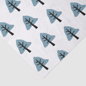 Papier Mousseline Bell Tree Motif Simple Pastel Blue Holiday (Détail)