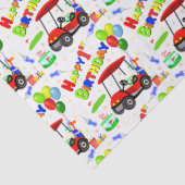 Papier Mousseline Belle 1er anniversaire Red Golf Cart Boy's (Détail)