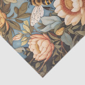 Papier Mousseline Belle Abeille Dans Protea Flowers Garden (Détail)