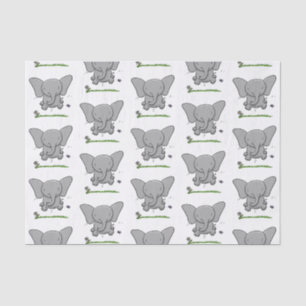 Papier Mousseline Belle adorable dessin d'éléphant bébé