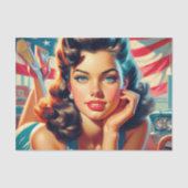 Papier Mousseline Belle Américaine Rétro (Recto)