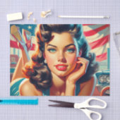 Papier Mousseline Belle Américaine Rétro (Artisanat)