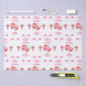 Papier Mousseline Belle Amour Thème Coeurs et Rose Envelopper Pa (Artisanat)