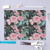 Papier Mousseline Belle Ancienne Roses Roses Roses Roses Tissu Envel (Artisanat)