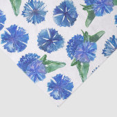 Papier Mousseline Belle aquarelle bleu cornfleurs (Détail)