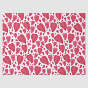 Papier Mousseline Belle aquarelle Coeur 