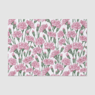 Papier Mousseline Belle aquarelle rose Fleurs de carnation