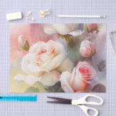 Papier Mousseline Belle aquarelle Rose pâle (Artisanat)