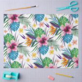 Papier Mousseline Belle aquarelle tropicale à peinture florale (Artisanat)