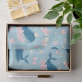 Papier Mousseline Belle baleine personnalisée (Cadeau)