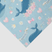 Papier Mousseline Belle baleine personnalisée (Détail)
