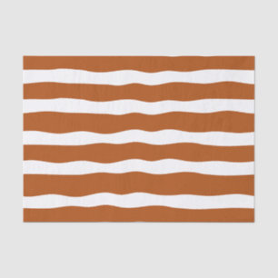 Papier Mousseline Belle belle orange moderne rayures ondulées