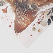 Papier Mousseline Belle Chat avec Fleurs (Détail)