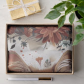 Papier Mousseline Belle Chat avec Fleurs (Cadeau)