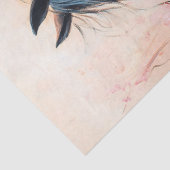 Papier Mousseline Belle Cheval Blush Fleurs sauvages Rose Découpage (Détail)