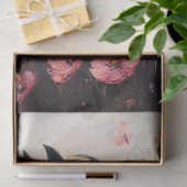 Papier Mousseline Belle Cheval Blush Fleurs sauvages Rose Découpage (Cadeau)