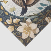 Papier Mousseline Belle Chouette Et Fleurs De Jasmin (Détail)