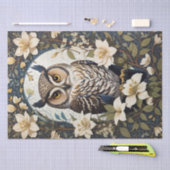 Papier Mousseline Belle Chouette Et Fleurs De Jasmin (Artisanat)